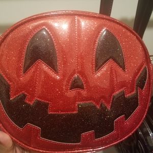 Love Pain and Stitches Red Glitter Purse